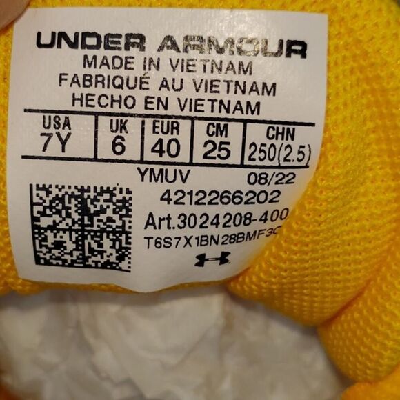 Under Armour Boys Pre-owned Scramjet Hypersonic Orange & Green Sneakers - sz. 7Y - Picture 7 of 7